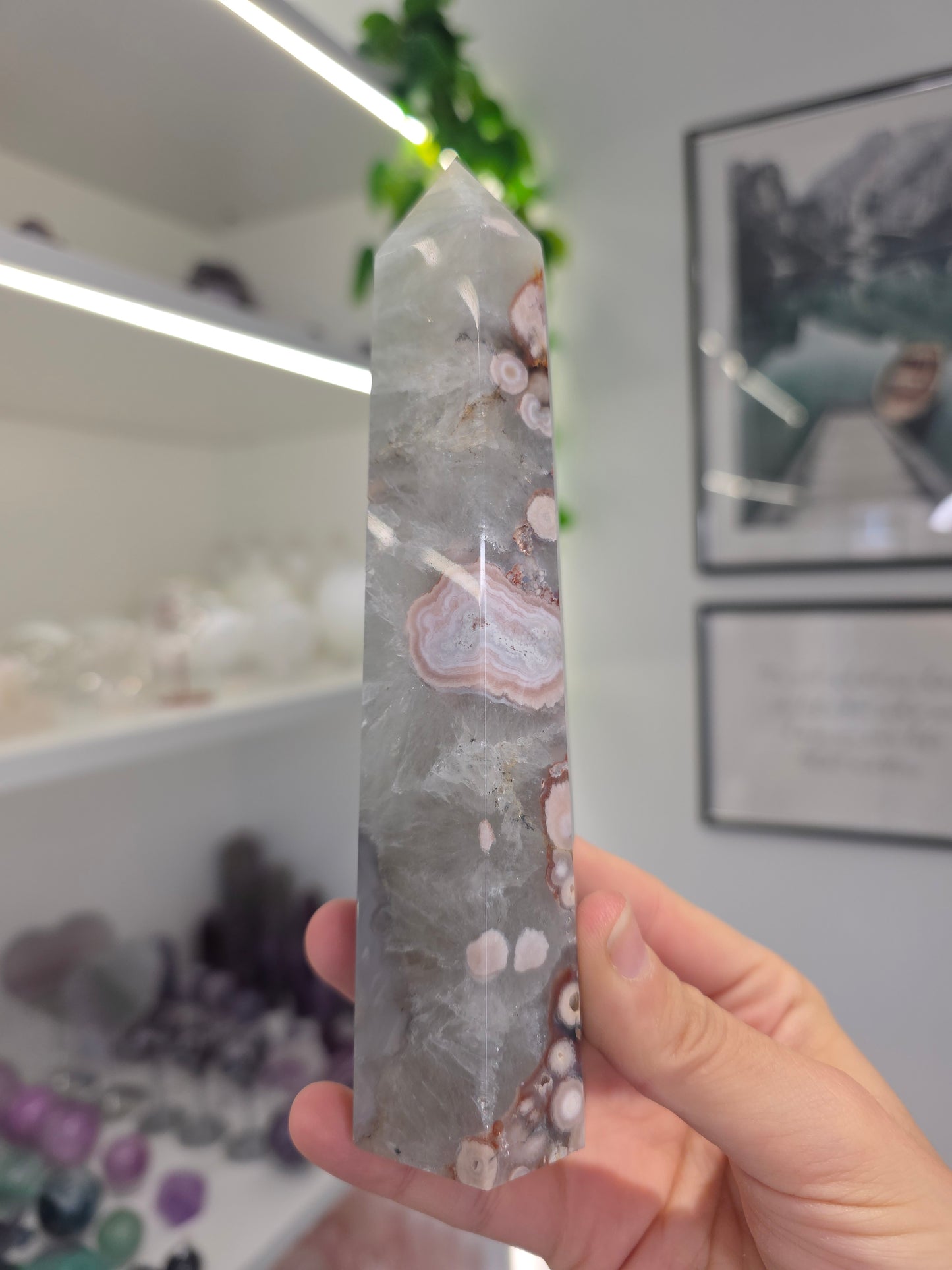 Green Flower Agate Tower B