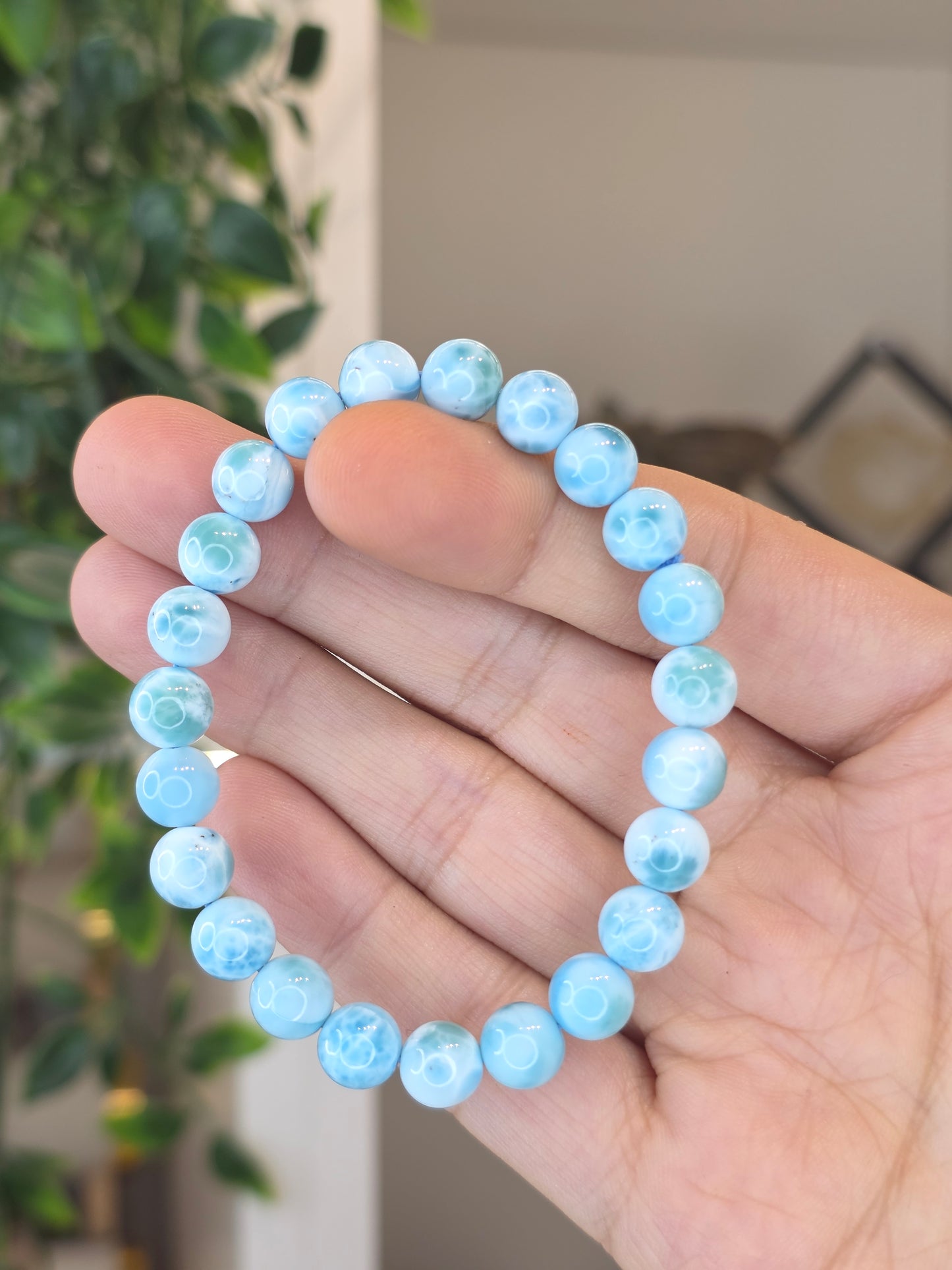 High Grade Larimar Bracelet 8mm - C