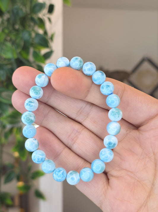 High Grade Larimar Bracelet 8mm - C