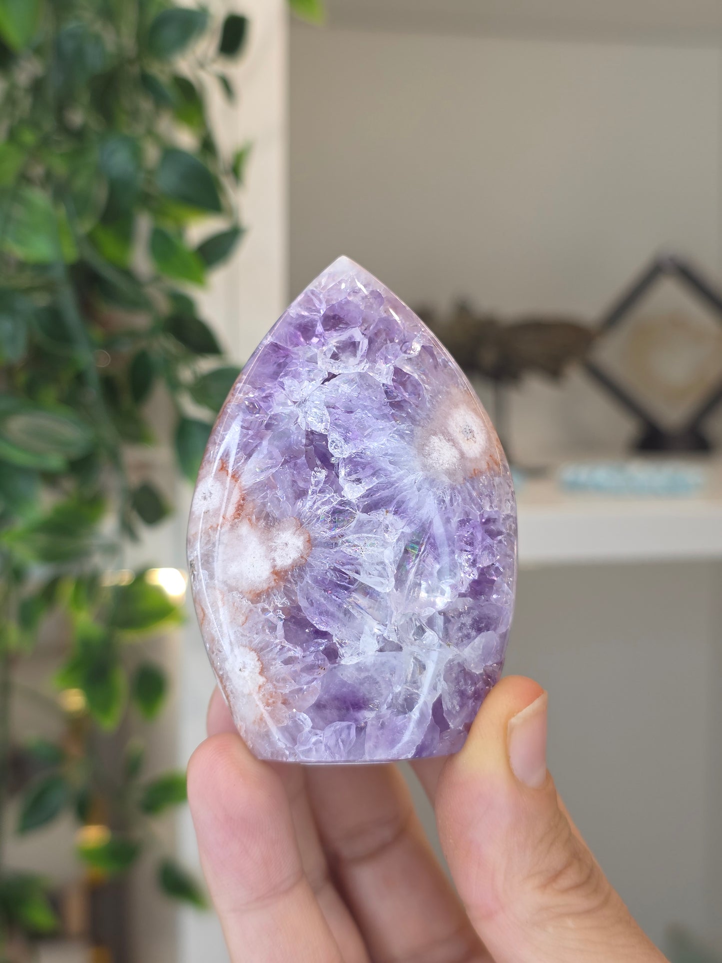 High Grade Madagascan Pink Amethyst Freeform Tear Drop - L