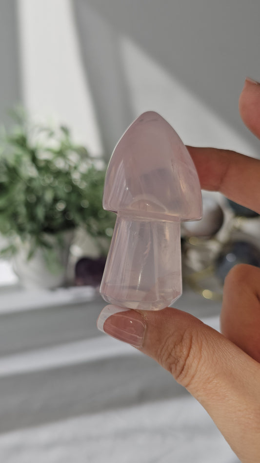 Rose Quartz Mushroom  - MAS0380