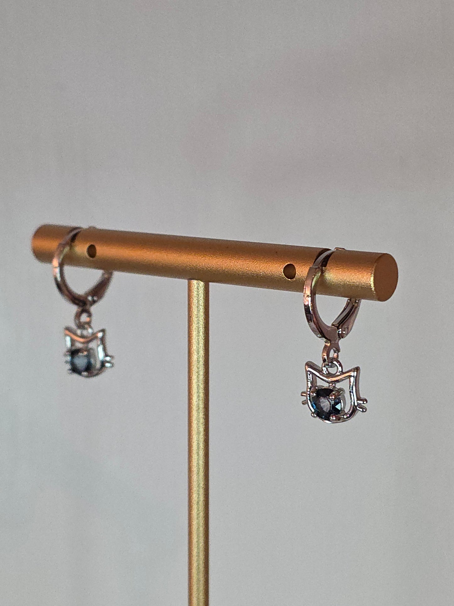 Topaz Cat Earrings with S925 Posts