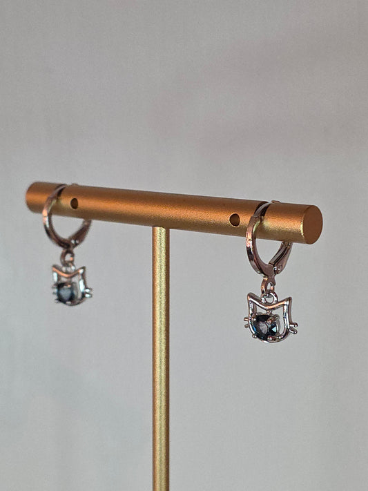 Topaz Cat Earrings with S925 Posts