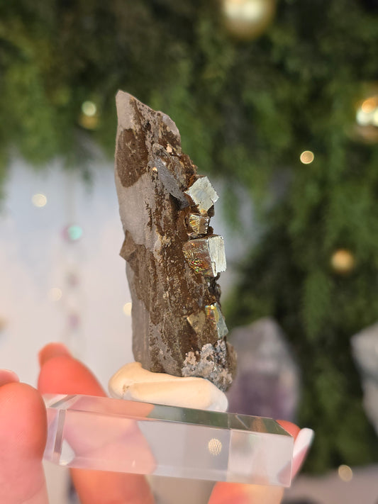 Candle Quartz with Pyrite from Inner Mongolia - MAS6066