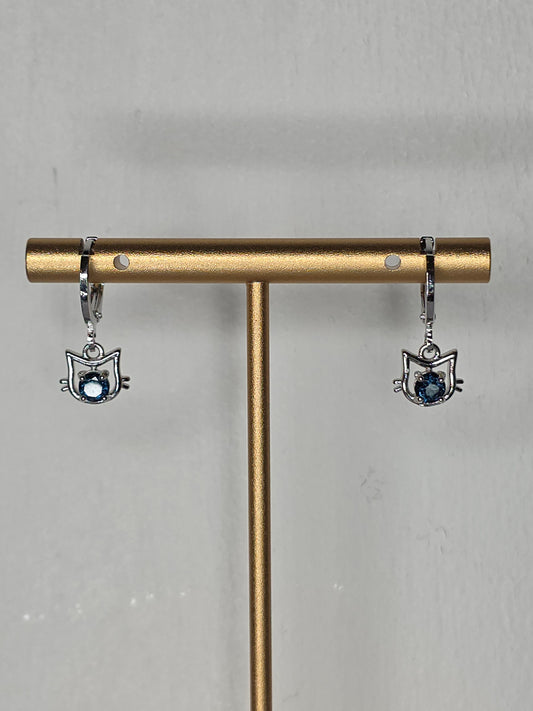 Topaz Cat Earrings with S925 Posts