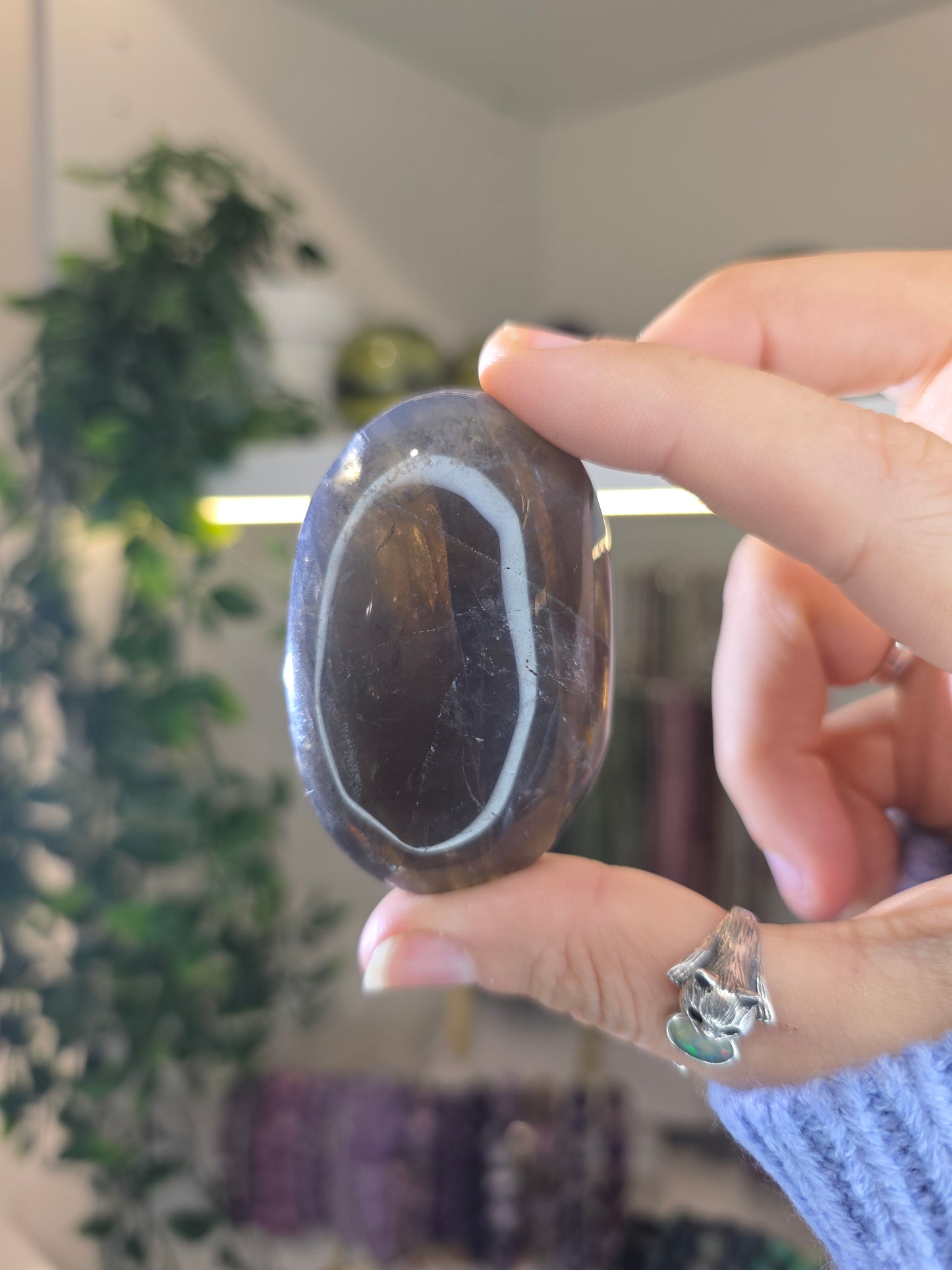 Black Rose Quartz Palms
