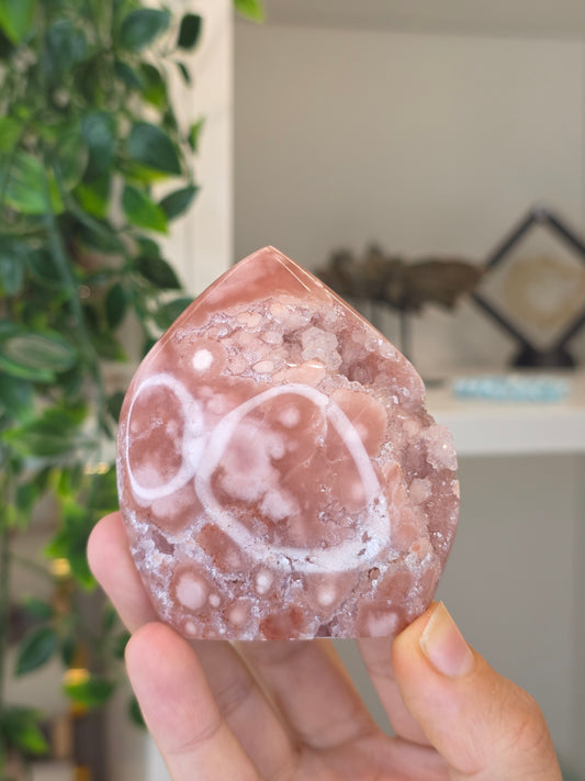 High Grade Madagascan Pink Amethyst Freeform Tear Drop - H