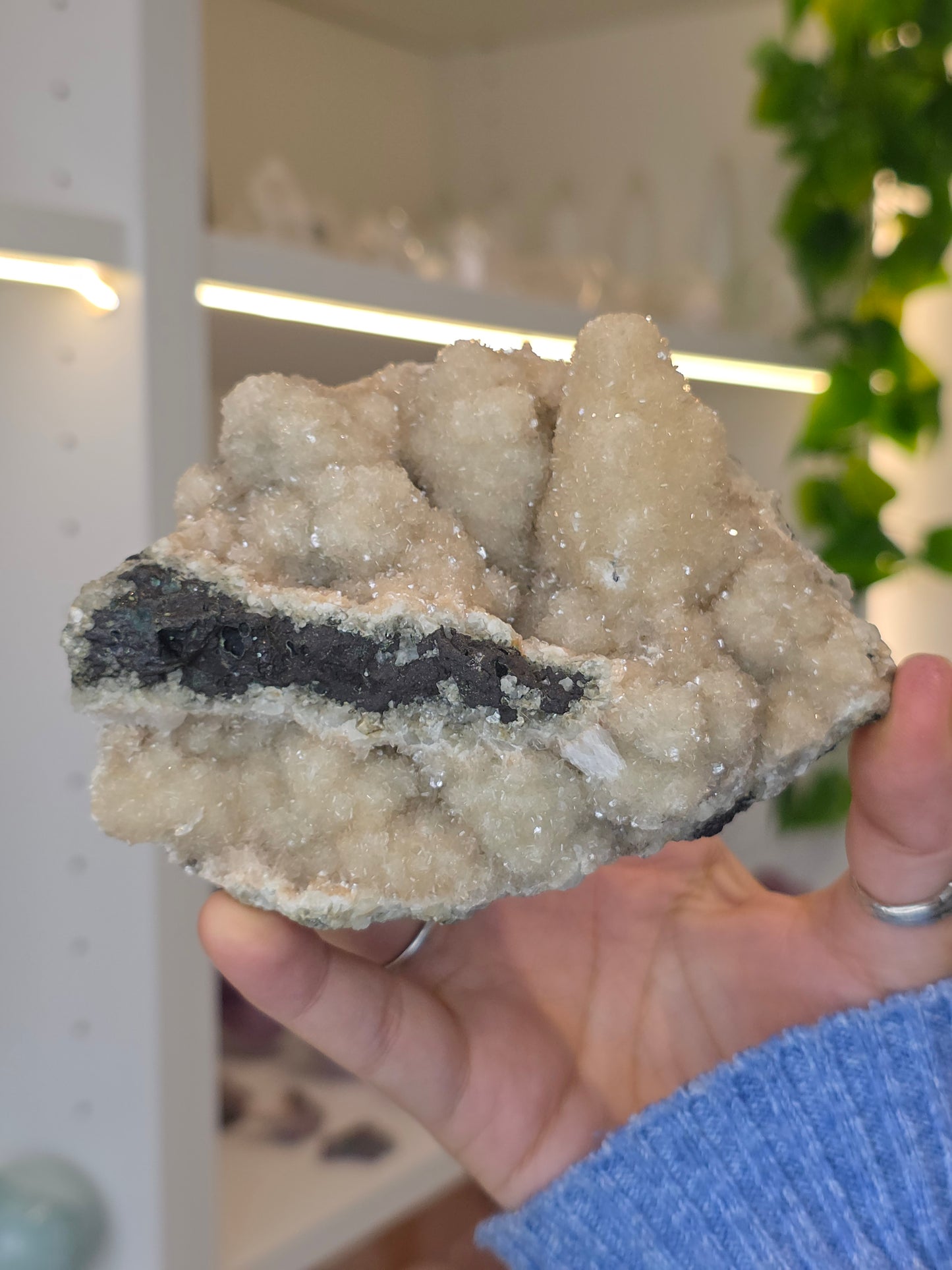 Sugary Dogtooth Calcite with Heulandite and Stilbite from Madhya Pradesh, India - C61