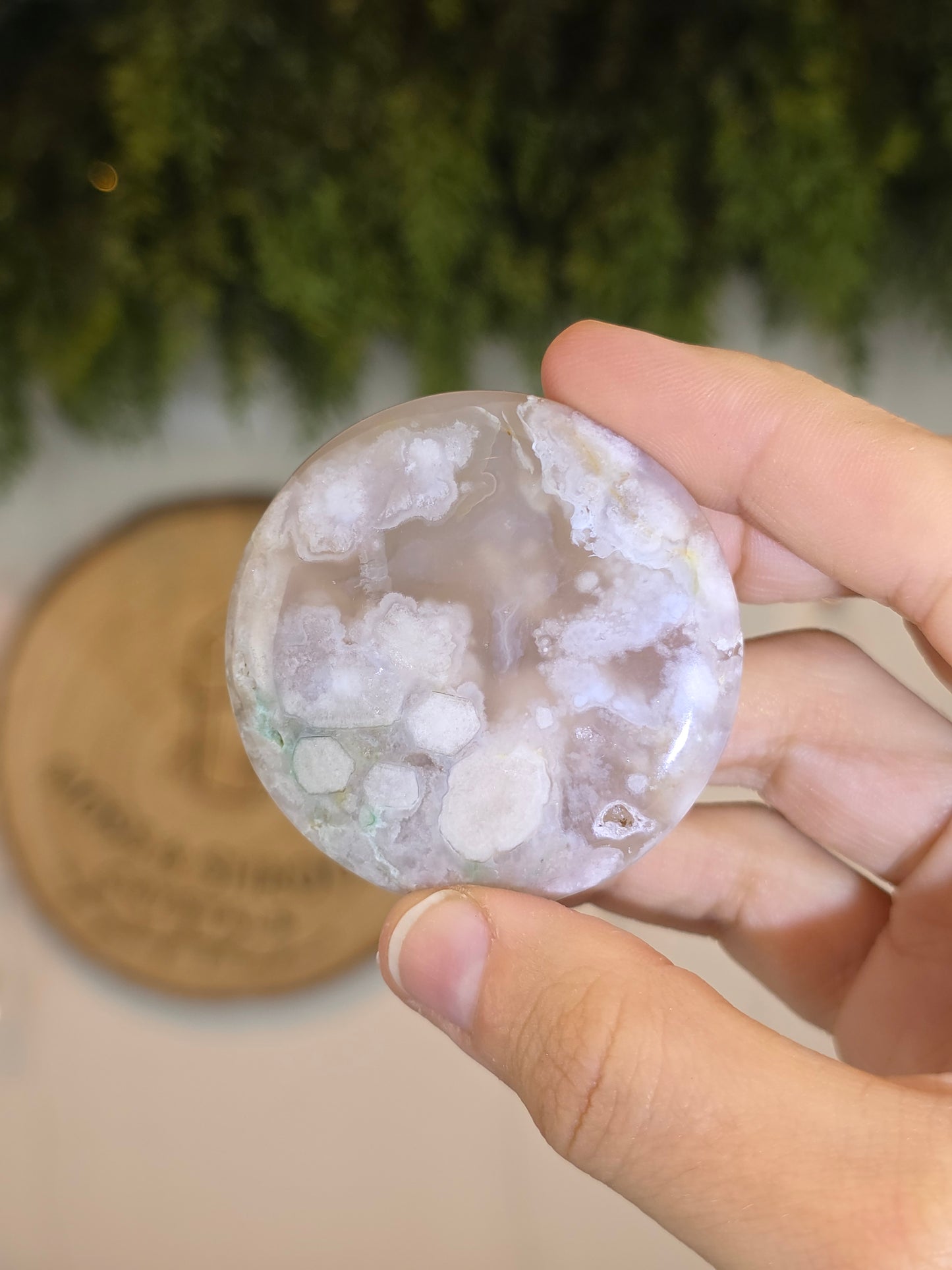 Flower Agate Flat Stone