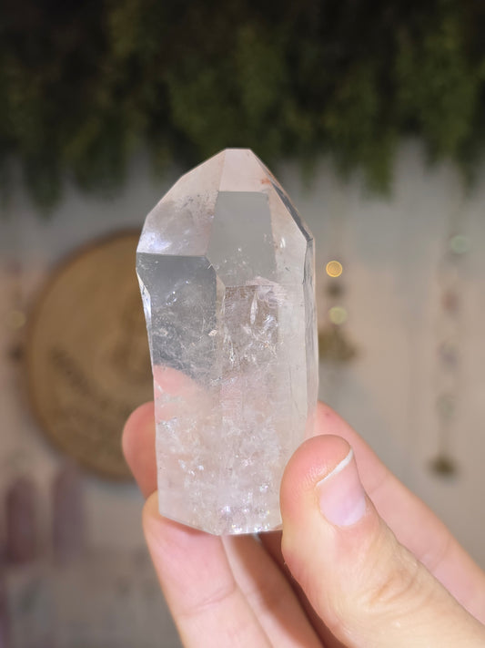 Brazilian Pink Lemurian Quartz Tower D
