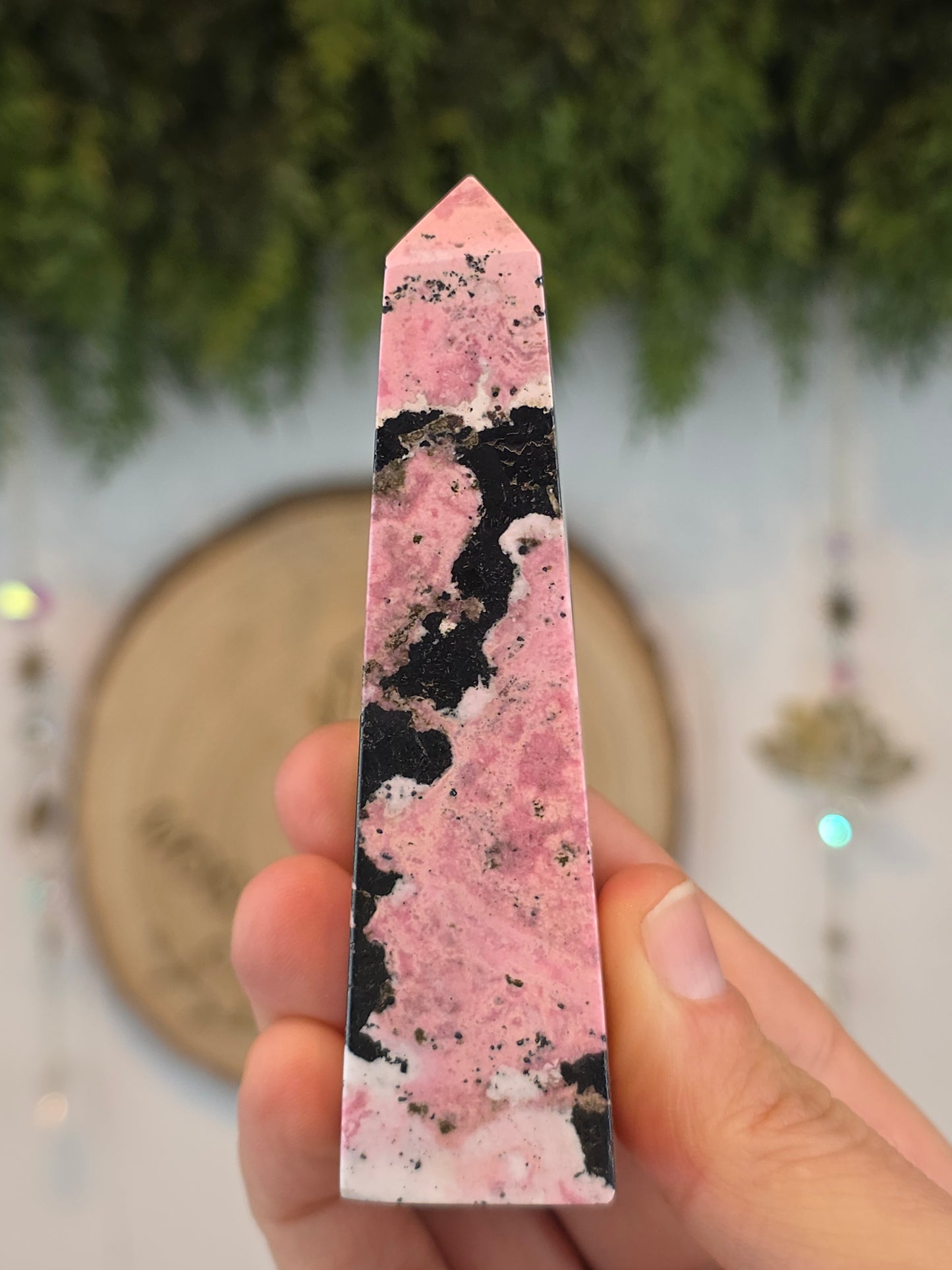 Peruvian Rhodonite Obelisk B