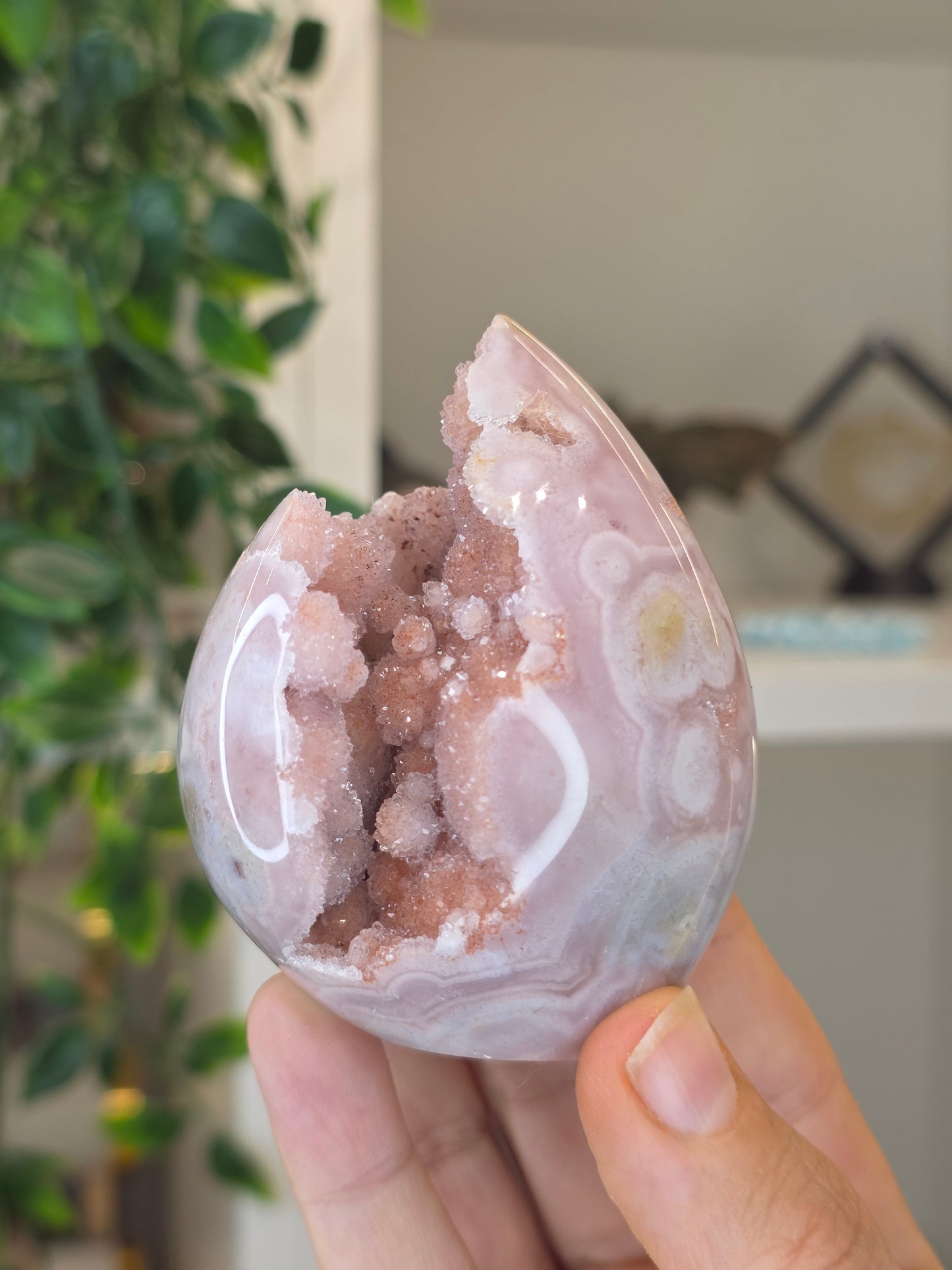 High Grade Madagascan Pink Amethyst Freeform Tear Drop - I