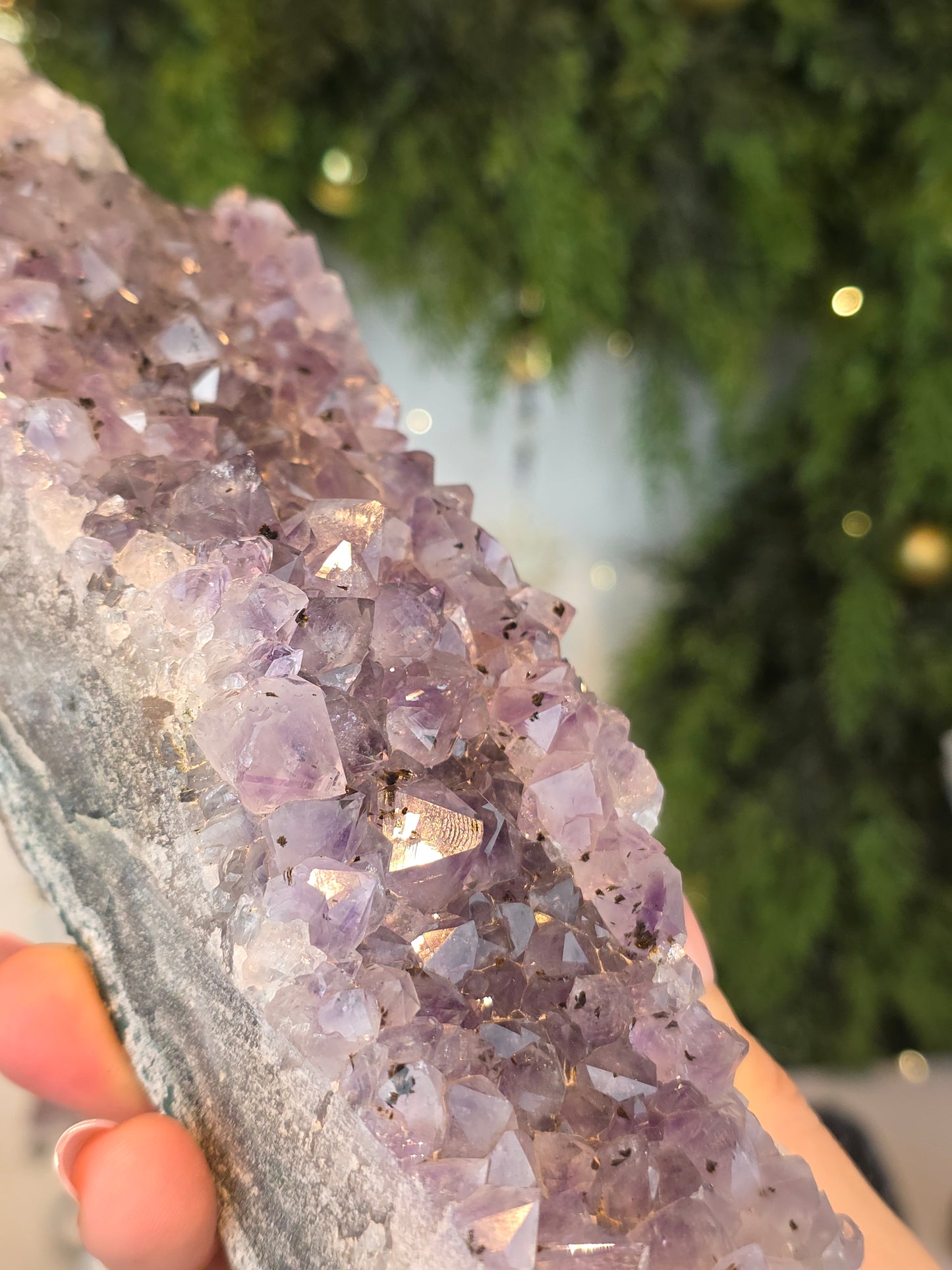Druzy Amethyst Slice on Custom Stand from Brazil - MAS6065