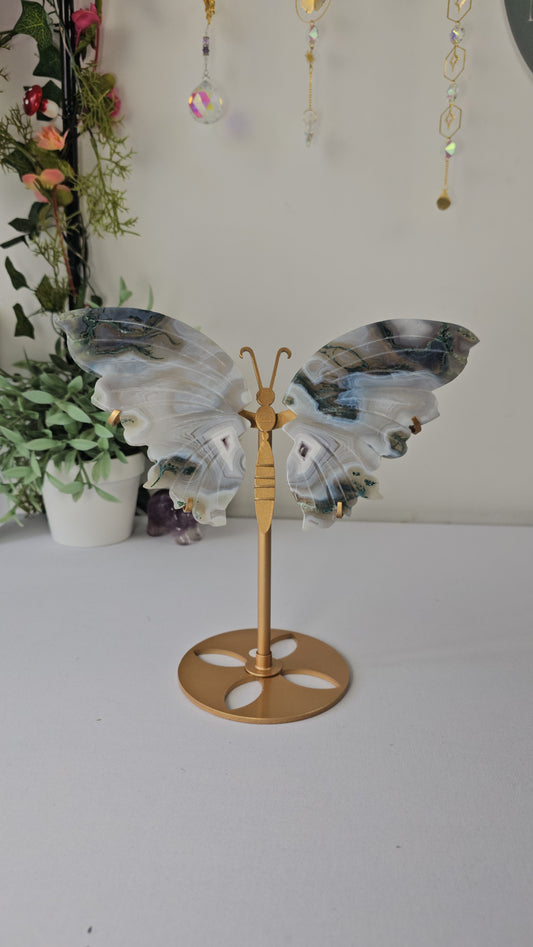 Moss Agate Butterfly Wings - MAS0635