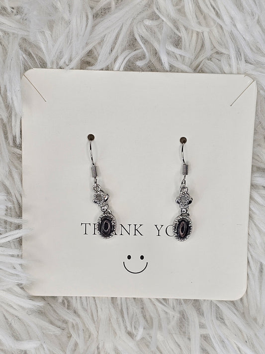 S925 Silver Hypesthene Earrings - MAS0871