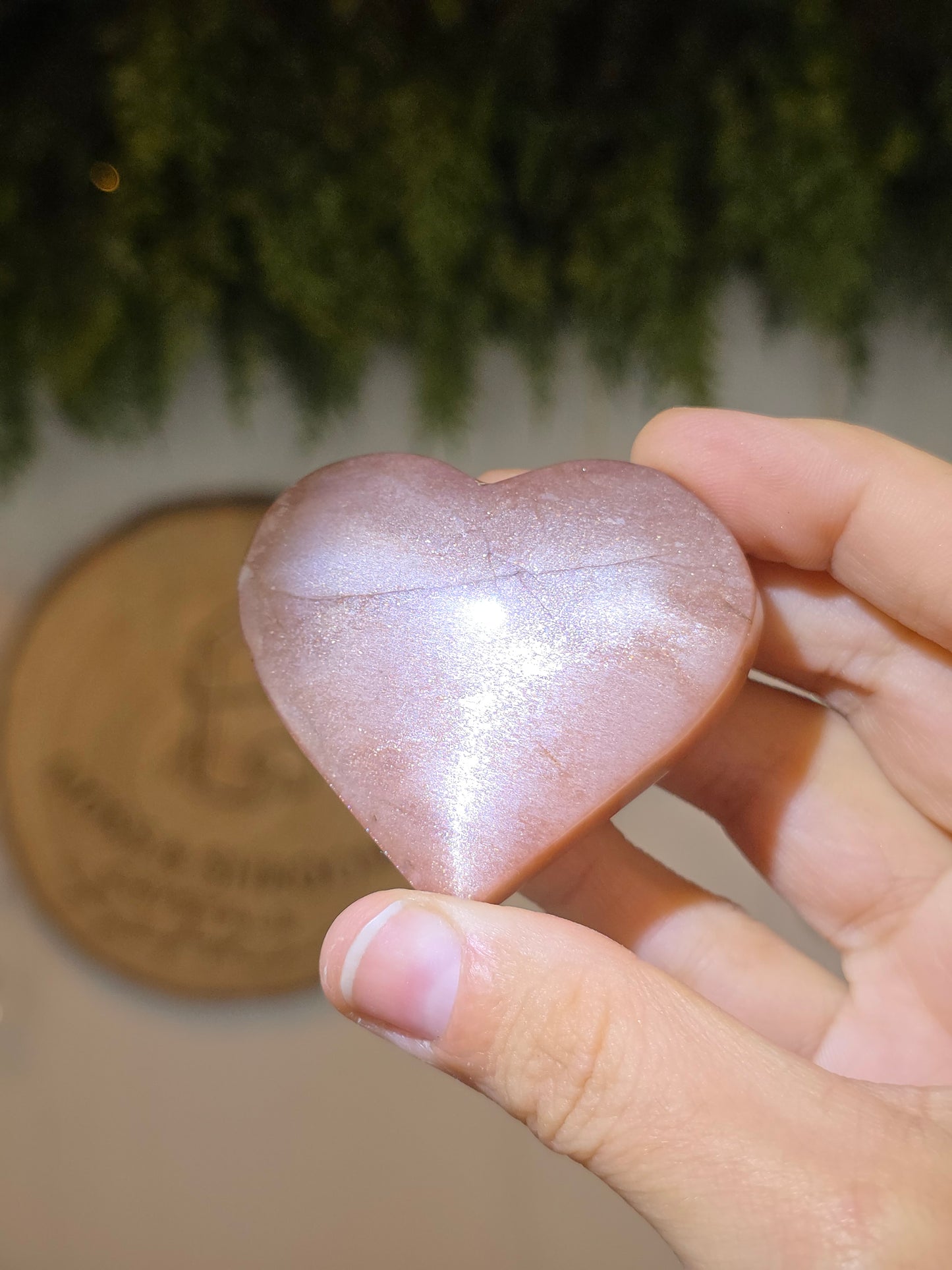 Peach Moonstone Hearts