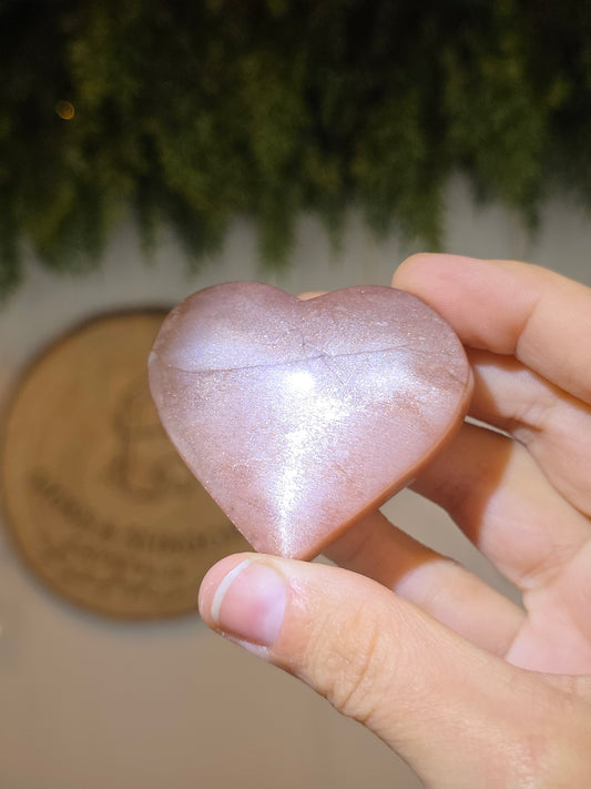 Peach Moonstone Hearts