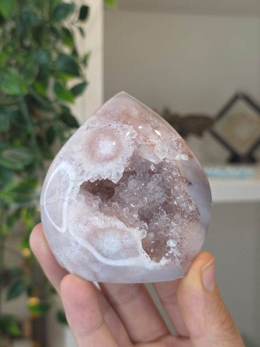 High Grade Madagascan Pink Amethyst Freeform Tear Drop - F