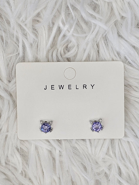 S925 Silver Blue Clear Quartz Earrings - MAS0861