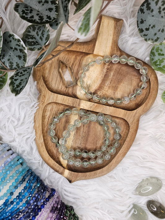 Green Quartz / Praisolite 8mm Bead Bracelet - MAS1018