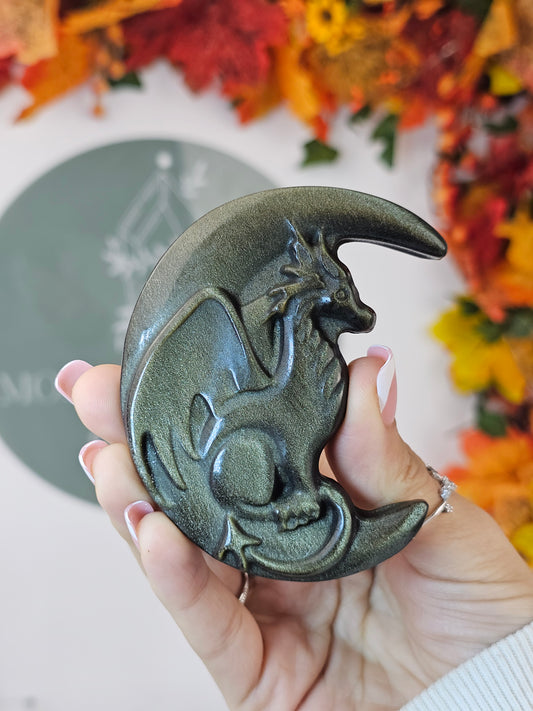 Gold Sheen Obsidian Dragon - MAS2292