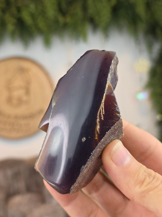 Raw Piece of UV Reactive Blue Amber from Indonesia K