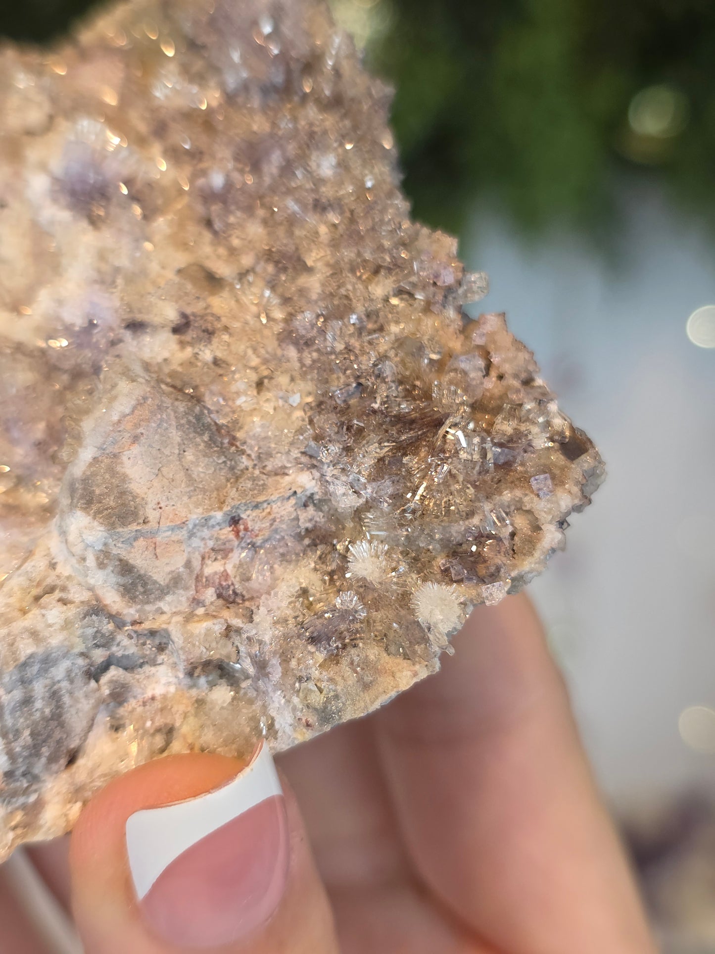 UV reactive Creedite with Fluorite from the Dachang Mine, Guizhou, China - MAS6119